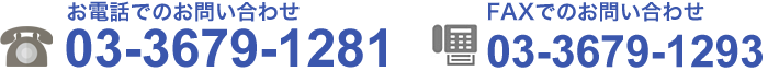 お電話からのお問い合わせ
 03-3679-1281